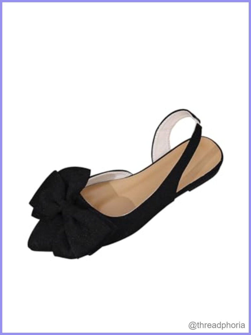 Women's Bow Pointed Toe Slingback Flats Slip On Loafers